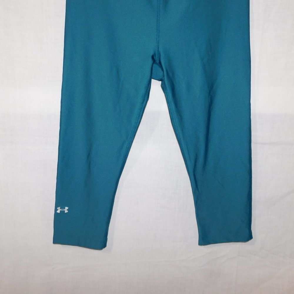 Under Armour HeatGear Teal Compression Crop Capri Leggings Womens M - Picture 5 of 8